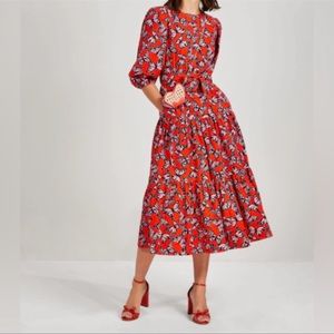 KATE SPADE SPRING FLIGHT LAWN BUTTERFLY DRESS SIZE SMALL